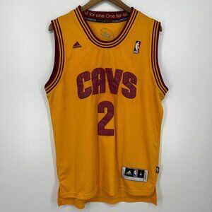 Adidas Basketball Jersey Men's M Yellow Cleveland Cavaliers Kyrie Irving #2 NBA